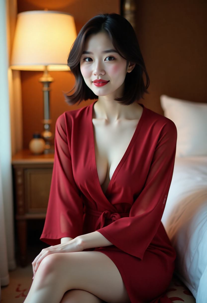 远处灯塔与海边礁石